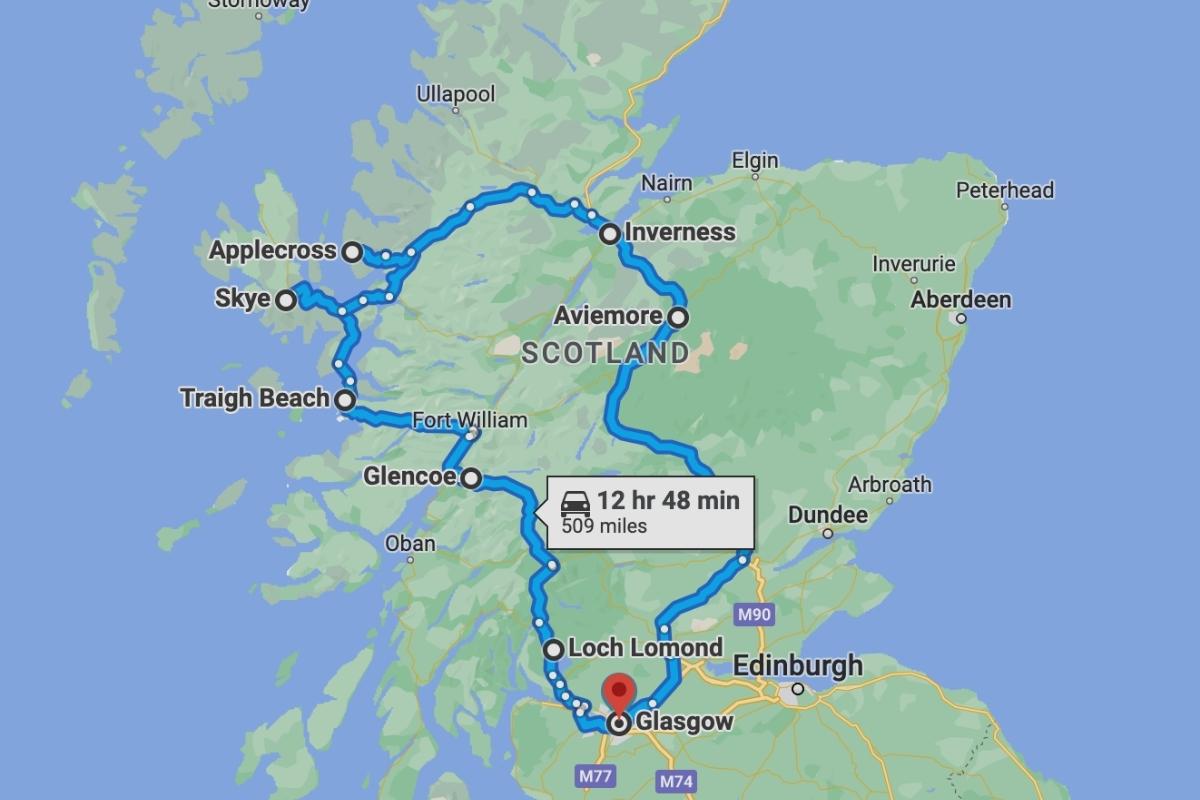 7 day scotland road trip